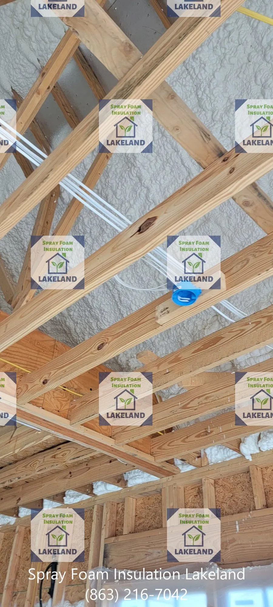 Foam insulation around ductwork